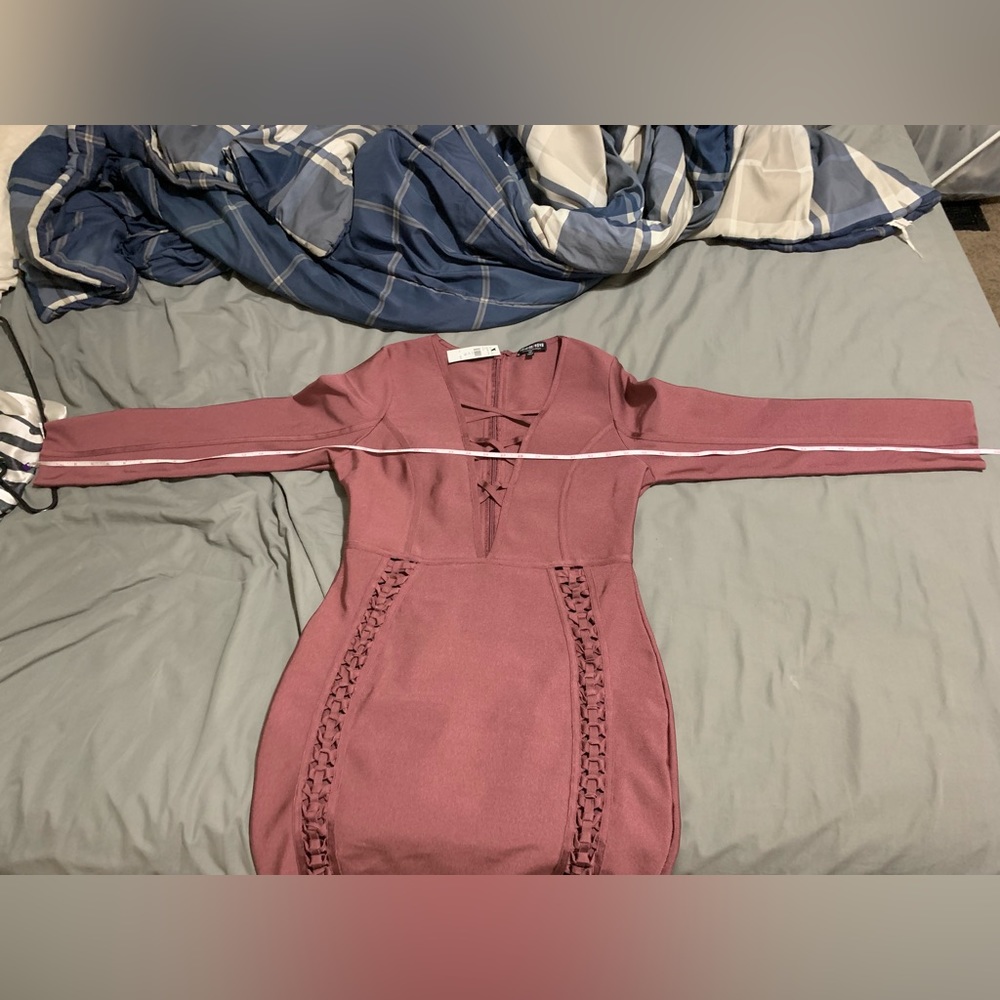 NWT Fashion Nova Unapologetic Bandage Long Sleeve Dress - Picture 6 of 12